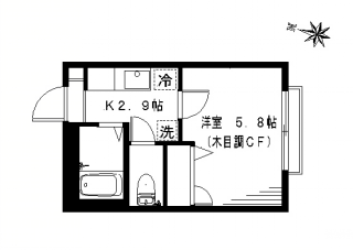 ｻﾝﾊｲﾑ氷川台202号室（いい生活）